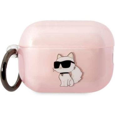 Чехол Karl Lagerfeld Ikonik Choupette розовый для AirPods Pro