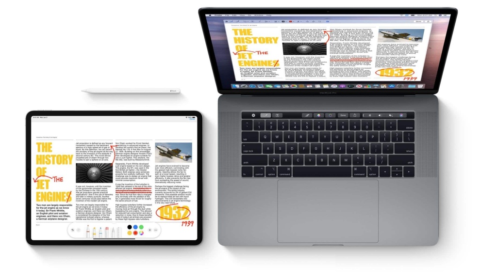 Функция Sidecar позволяет выводить изображение с компьютера на экран iPad