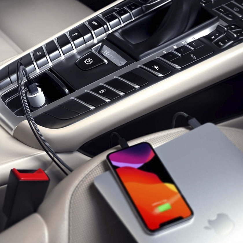 Автомобильное зарядное устройство Satechi USB-C + USB-A, PD, 72W