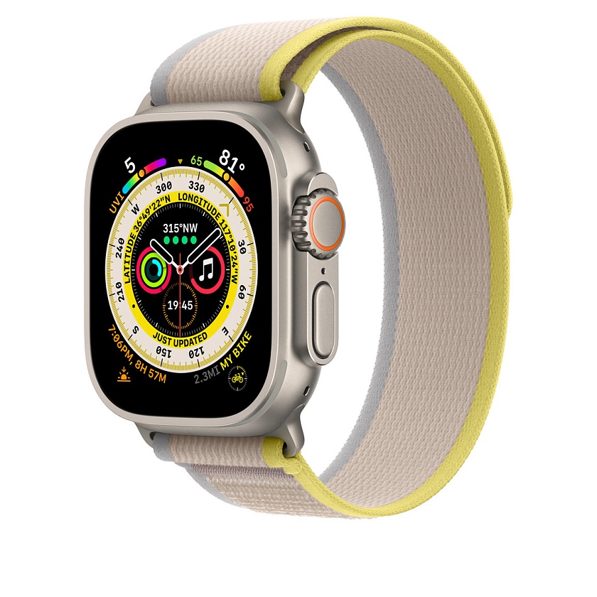 Нейлоновый ремешок Apple Yellow/Beige Trail Loop
